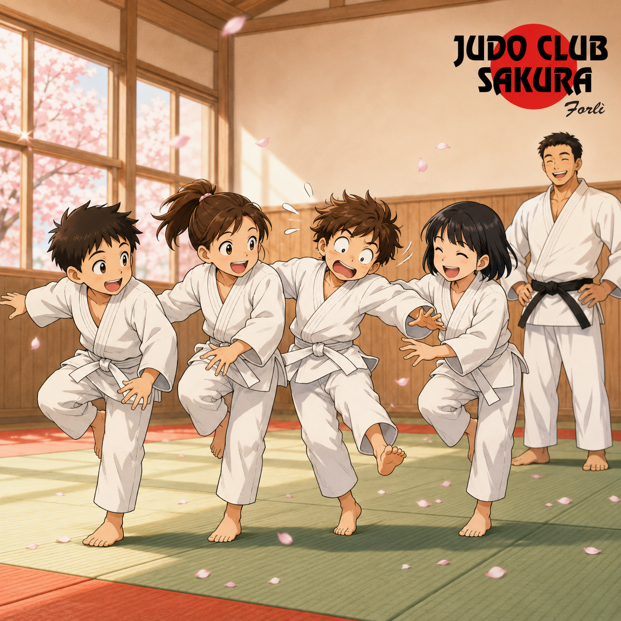 Allenamento di judo al Judo Club Sakura Forlì